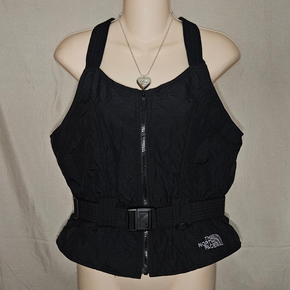 The North Face Black Quilted Vest Sleeveless Top